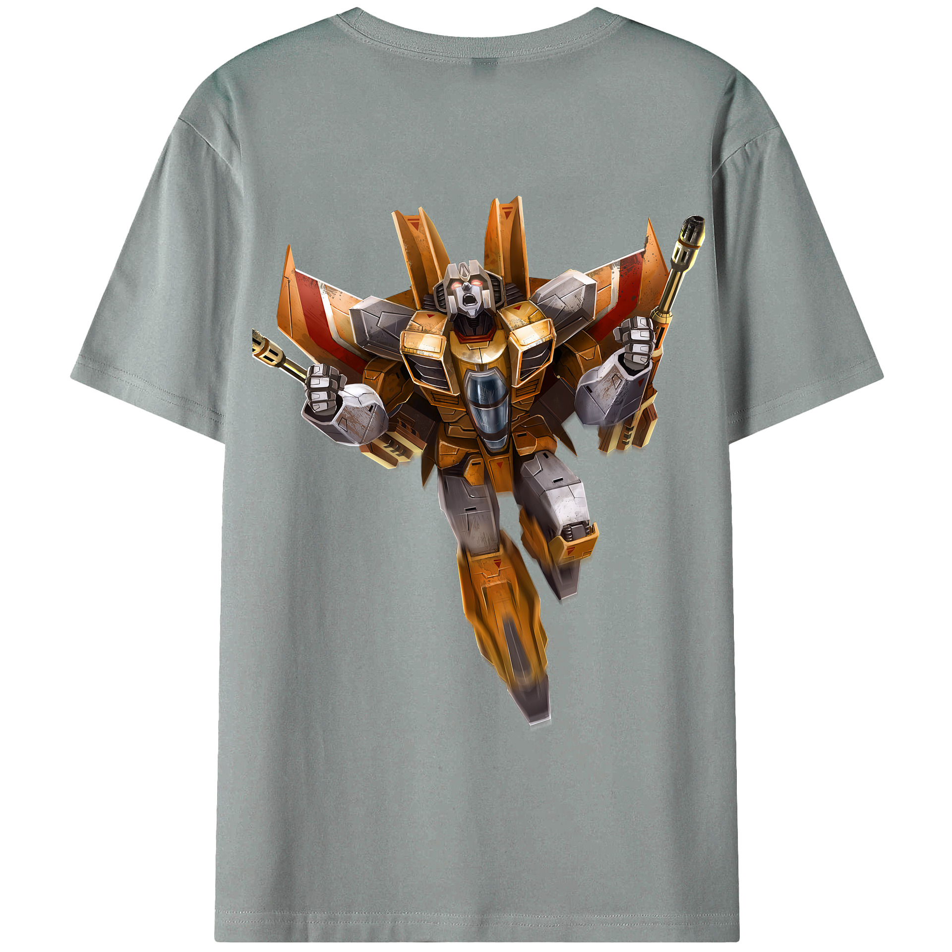 （画像用） Transformers トランスフォーマー 綿100％ メンズ半袖Tシャツ（バックプリント） 通気性